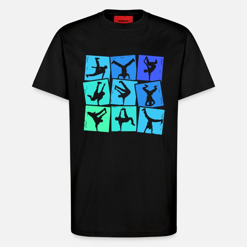 Breakdance Breakdancer Breakdancing Kinder Jungen - T-Shirt - made by SPREAD - SOLID BLACK