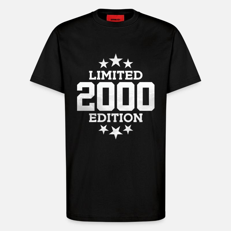 ÉDITION LIMITÉE 26E ANNIVERSAIRE 2000 - T-shirt bio décontracté fabriqué en UE - SOLID BLACK