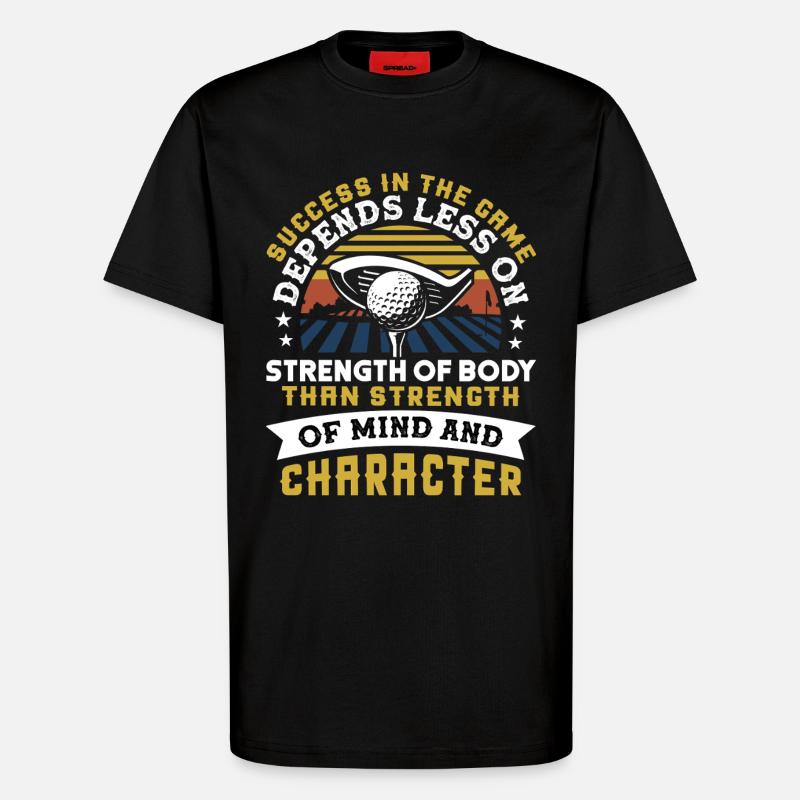 Golf - T-Shirt - made by SPREAD - SOLID BLACK