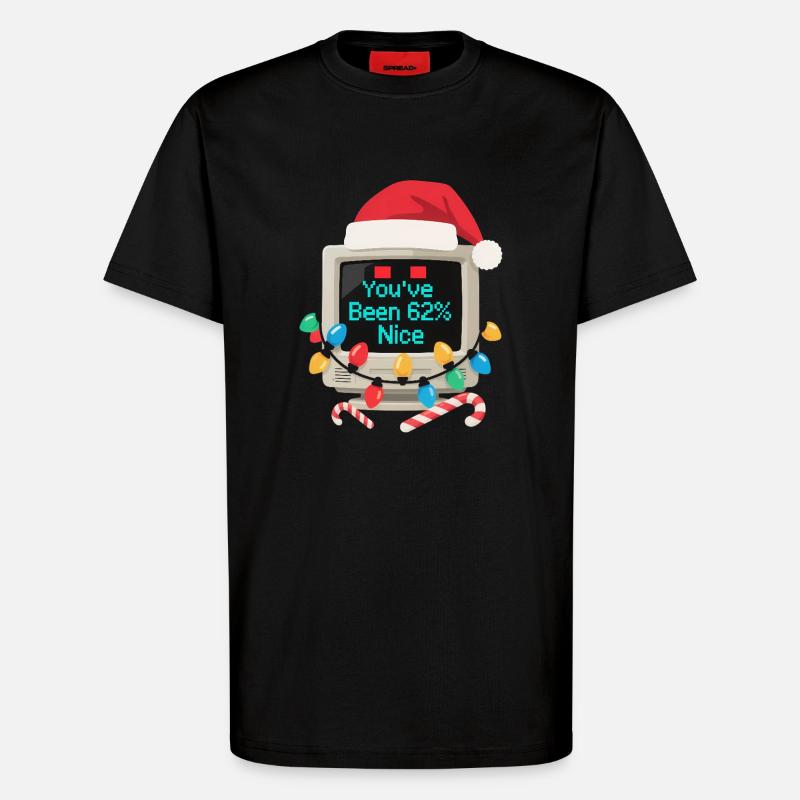 Computer Christmas AI Sarcastic Tech Gift - T-Shirt - made by SPREAD - SOLID BLACK