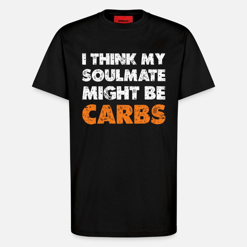 Les glucides comme âmes sœurs - T-shirt bio décontracté fabriqué en UE - SOLID BLACK