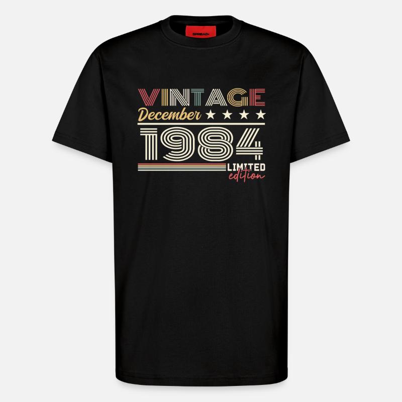 Geschenk Dezember 1984 - T-Shirt - made by SPREAD - SOLID BLACK