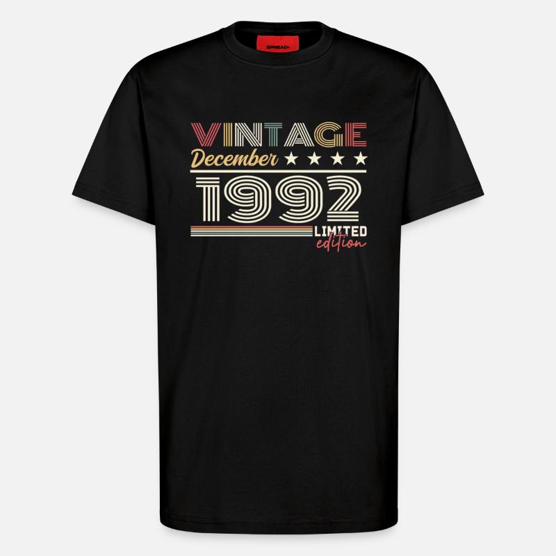Geschenk Dezember 1992 - T-Shirt - made by SPREAD - SOLID BLACK