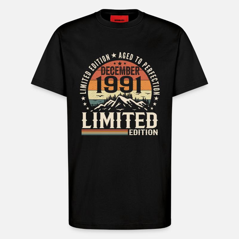 Geschenk Dezember 1991 - T-Shirt - made by SPREAD - SOLID BLACK