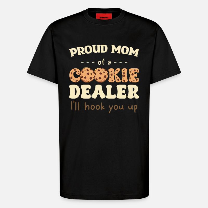 Stolze Mama eines Cookie-Verkäufers - T-Shirt - made by SPREAD - SOLID BLACK
