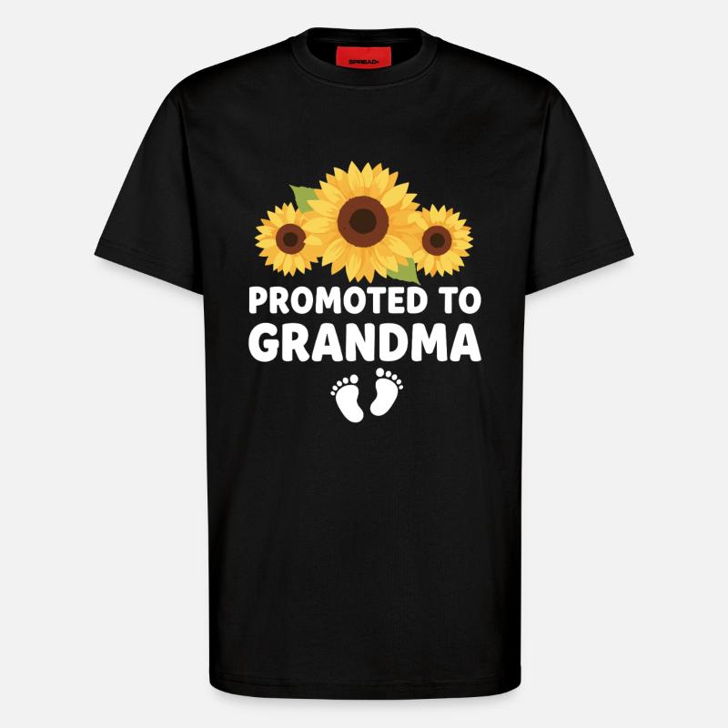 Expectant granny loading future grandmother - T-Shirt - made by SPREAD - SOLID BLACK