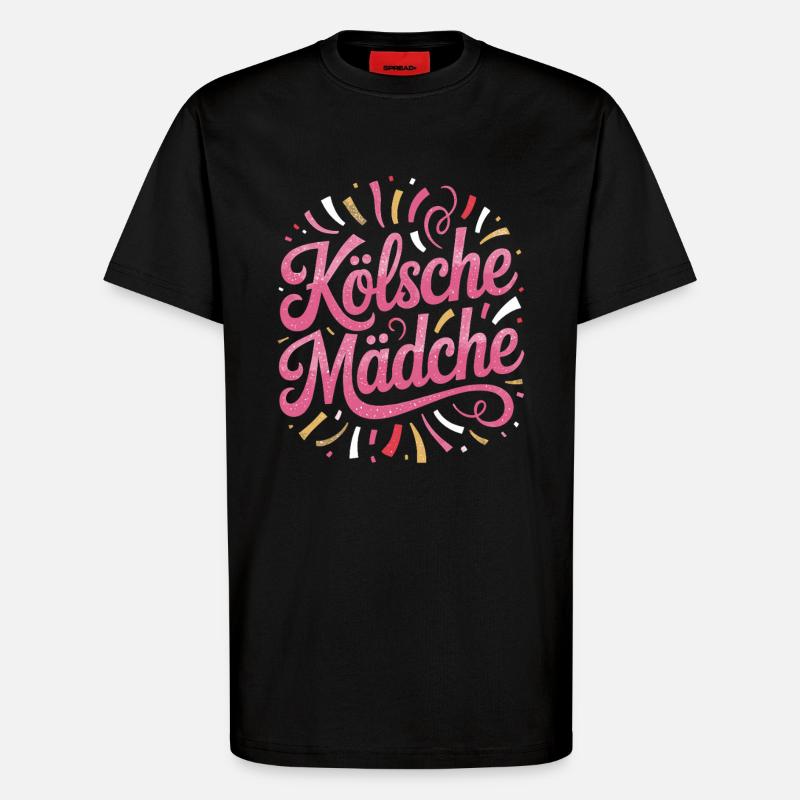 Cologne Filles Carnaval Cologne Filles - T-shirt bio décontracté fabriqué en UE - SOLID BLACK