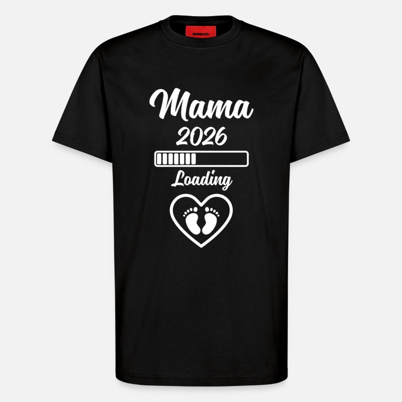 Mama 2026 Loading - T-Shirt - made by SPREAD - SOLID BLACK