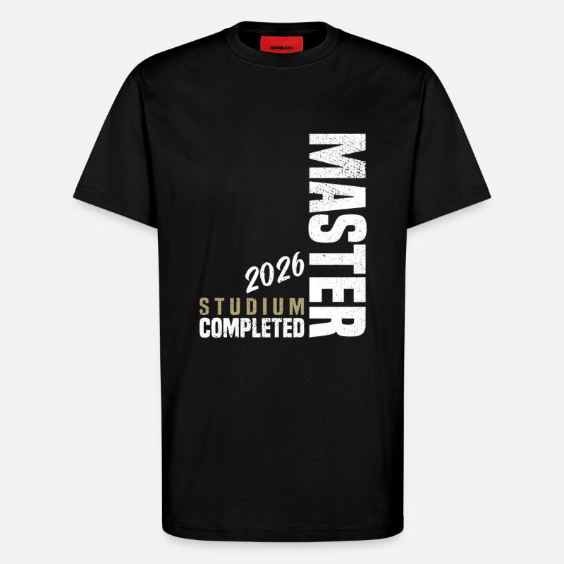 Master Studium Abschluss 2026 - T-Shirt - made by SPREAD - SOLID BLACK