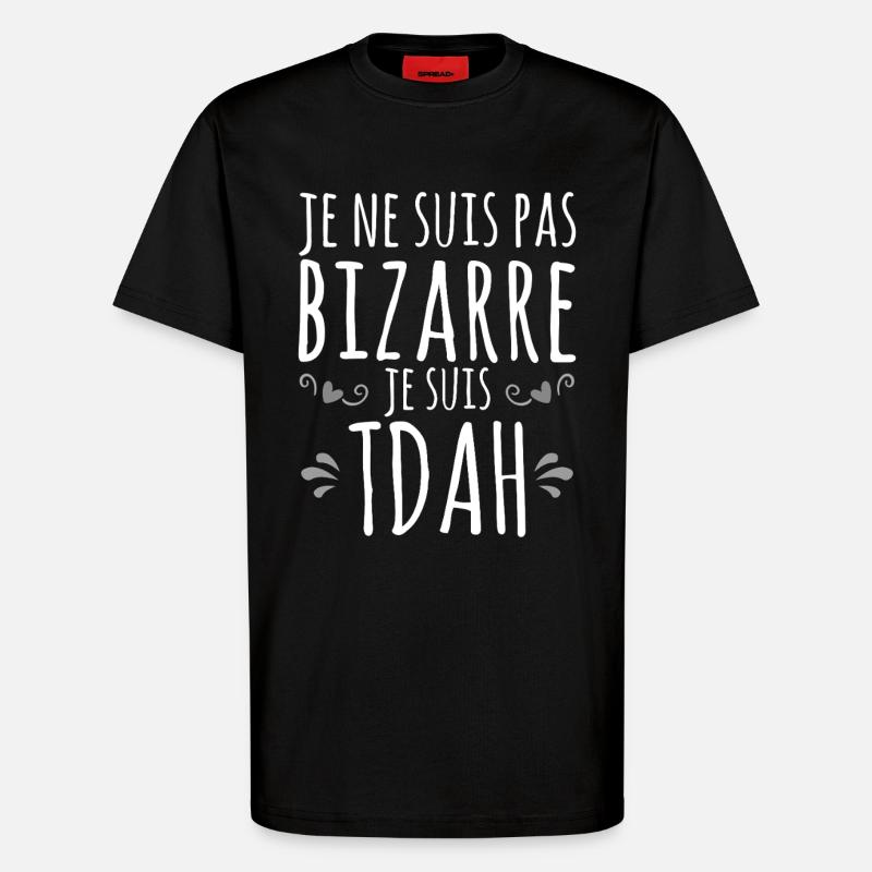 Ich bin ADHS - Hyperaktiv Impulsive Hyperaktivität - T-Shirt - made by SPREAD - SOLID BLACK