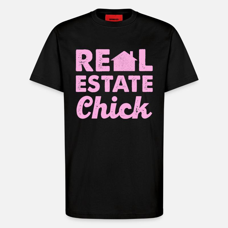 Real Estate Chic - T-Shirt - made by SPREAD - SOLID BLACK