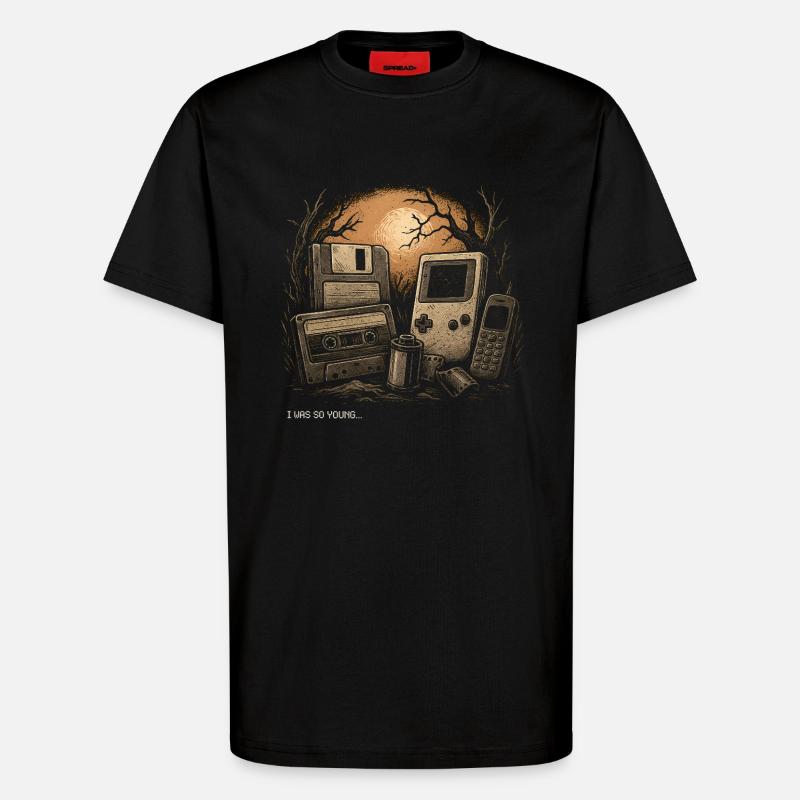 Retro-Nostalgie – Ich war so jung, Tee - T-Shirt - made by SPREAD - SOLID BLACK