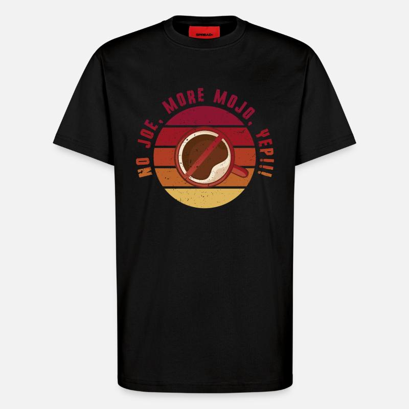 Coffee withdrawal decaffeinated ex-coffee drinker - T-Shirt - made by SPREAD - SOLID BLACK