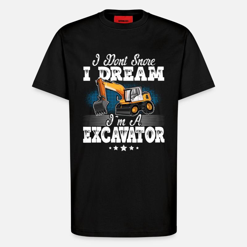 Excavator Operator - T-Shirt - made by SPREAD - SOLID BLACK