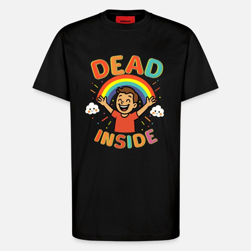 Dead Inside - T-Shirt - made by SPREAD - SOLID BLACK