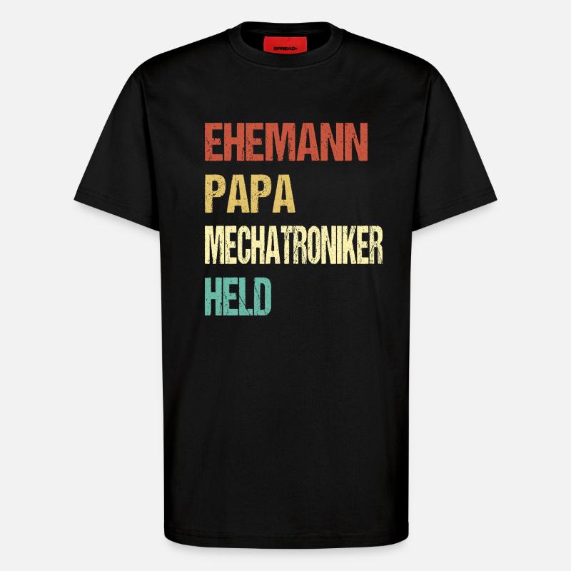 Mechatronics Technician Dad - T-Shirt - made by SPREAD - SOLID BLACK