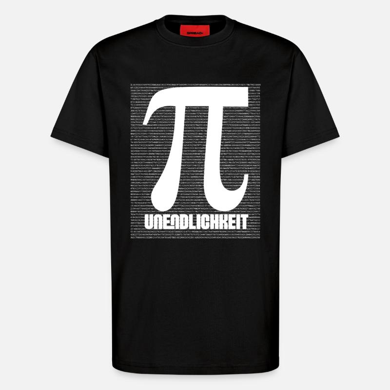 Pi Symbol Pattern Nerd - T-Shirt - made by SPREAD - SOLID BLACK