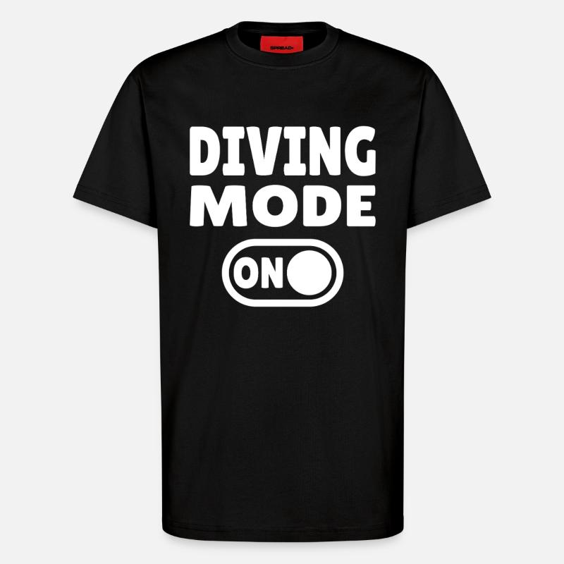 Mode plongée activé – Tauchen - T-shirt bio décontracté fabriqué en UE - SOLID BLACK