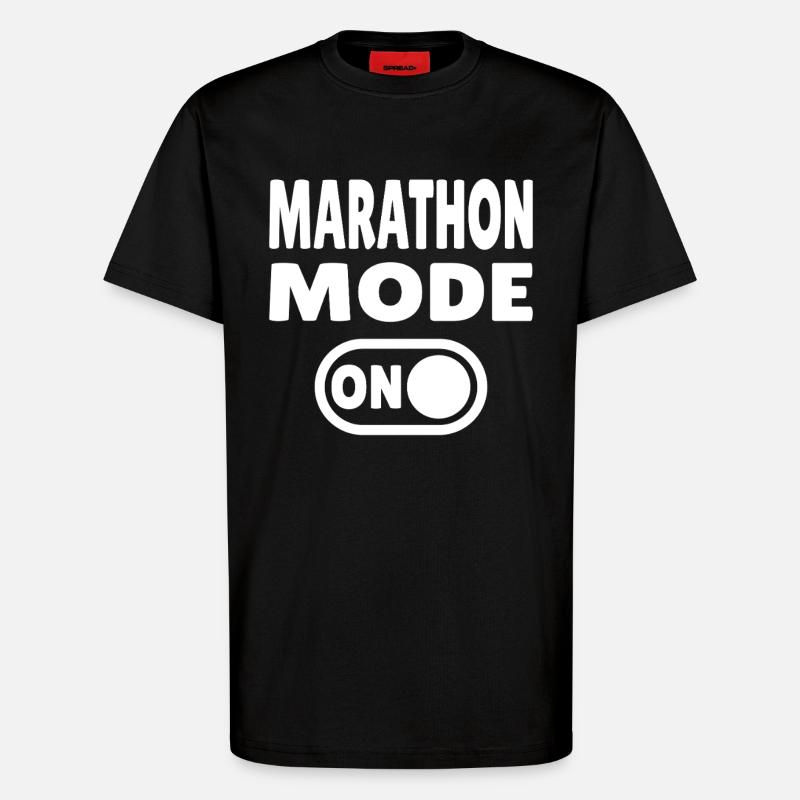 Marathon Mode On – Laufen mit Leidenschaft - T-Shirt - made by SPREAD - SOLID BLACK