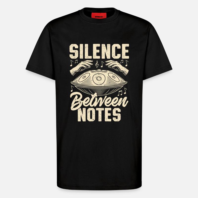 Silence Between Notes - T-Shirt - made by SPREAD - SOLID BLACK