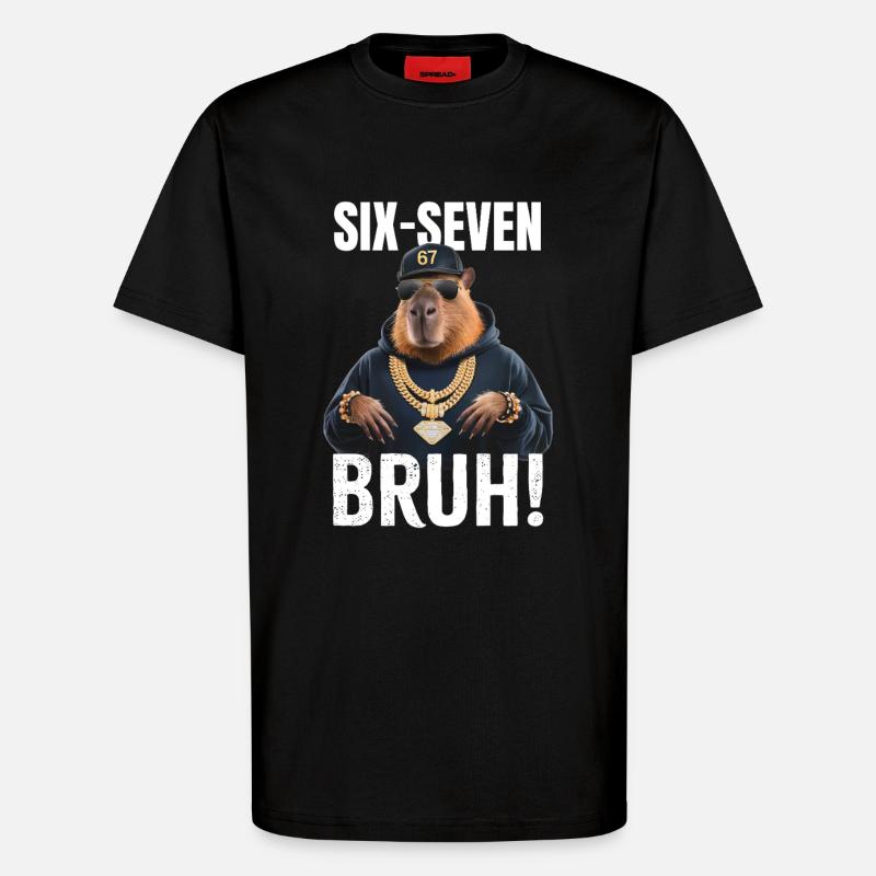 Capyara Sechs Sieben - T-Shirt - made by SPREAD - SOLID BLACK