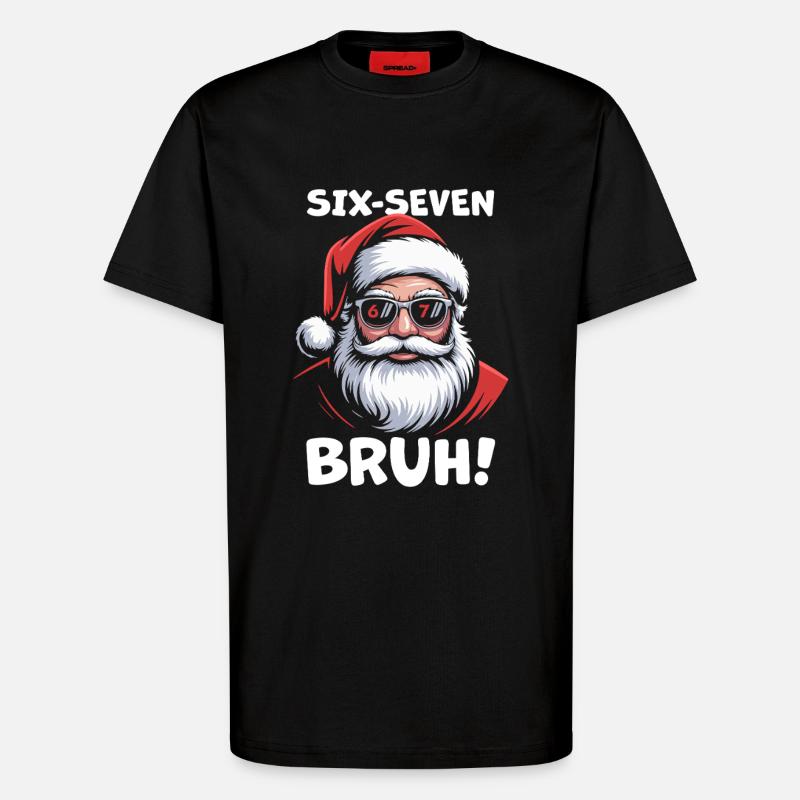 Weihnachtsmann Sechs Sieben - T-Shirt - made by SPREAD - SOLID BLACK