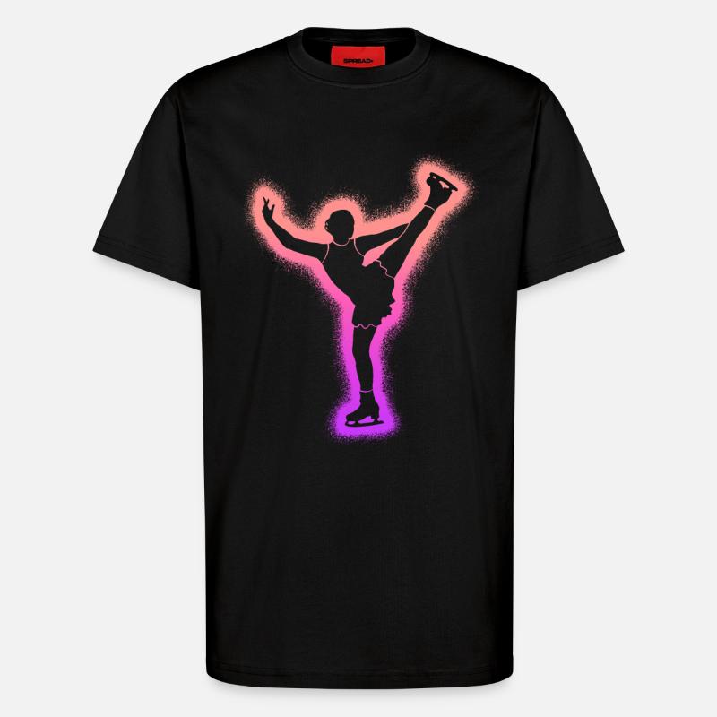 Eiskunstläuferin Eislaufen Mädchen Eiskunstlauf - T-Shirt - made by SPREAD - SOLID BLACK
