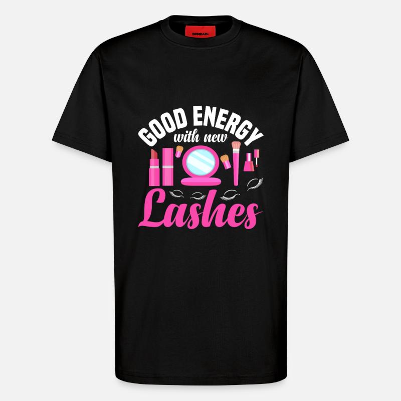 Lash Tech Supplies Eyelash Technician - T-Shirt - made by SPREAD - SOLID BLACK