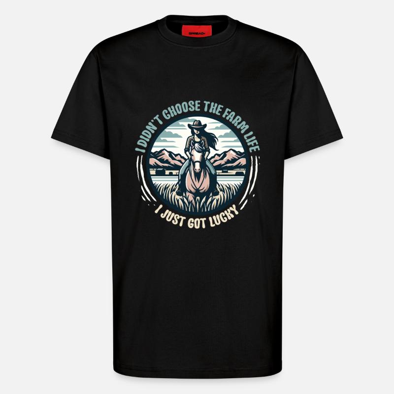 Ehefrau eines Bauern Mutter - T-Shirt - made by SPREAD - SOLID BLACK