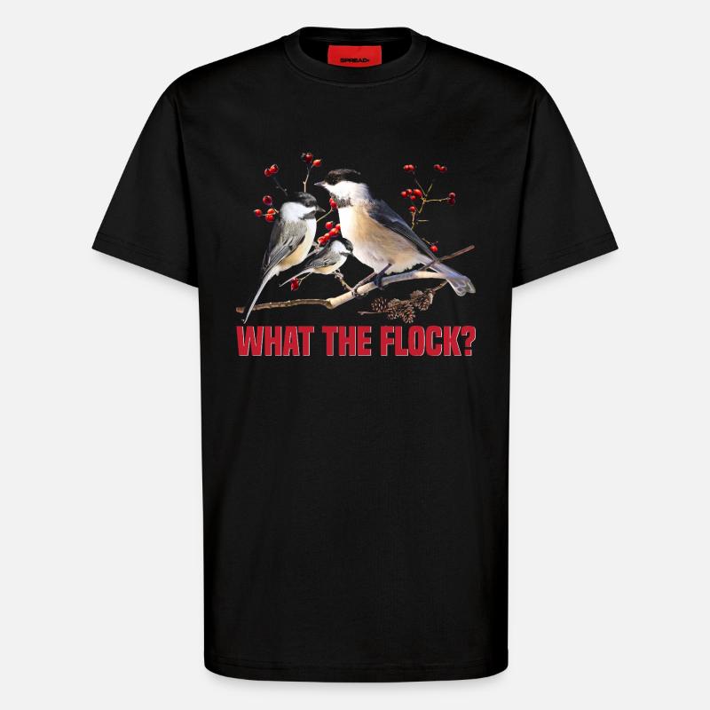 Vogelbeobachter, Vogelbeobachter, Vogelbeobachter, Vogelbeobachter. - T-Shirt - made by SPREAD - SOLID BLACK