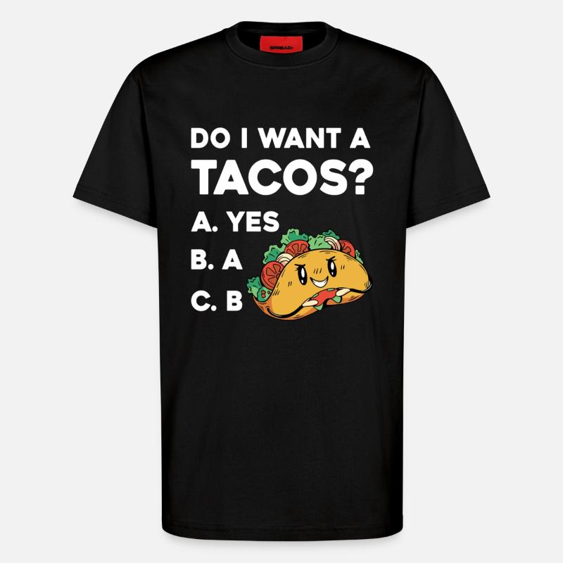 Taco Frage: Ja Oder Nein - T-shirt bio décontracté fabriqué en UE - SOLID BLACK