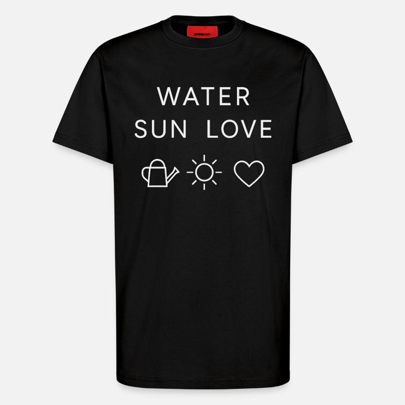 Wasser Sonne Liebe Statement - T-Shirt - made by SPREAD - SOLID BLACK