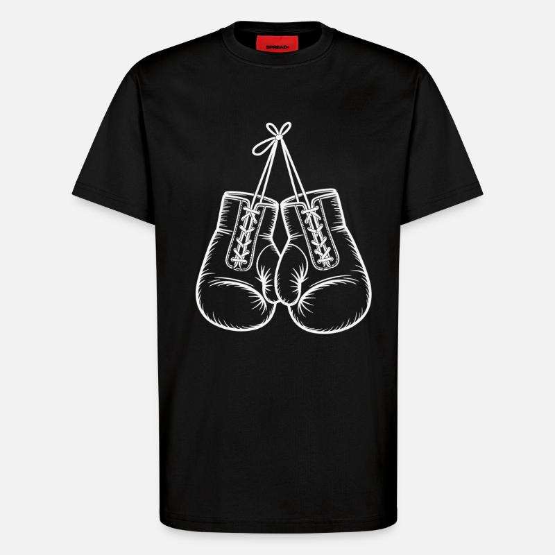 Handgemalte Boxhandschuhe Duo - T-Shirt - made by SPREAD - SOLID BLACK