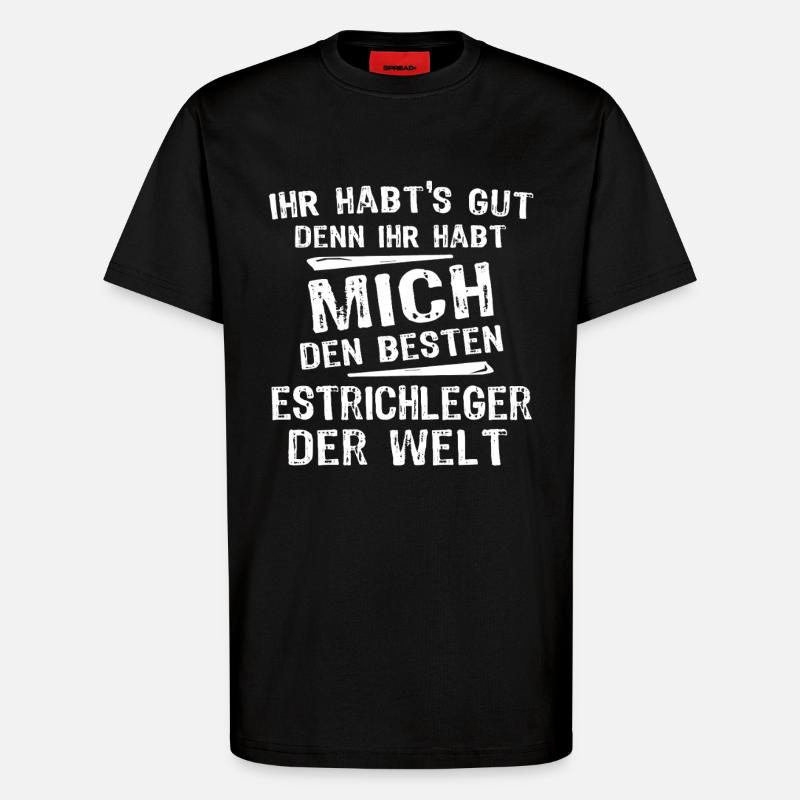 Estrichleger - T-Shirt - made by SPREAD - SOLID BLACK