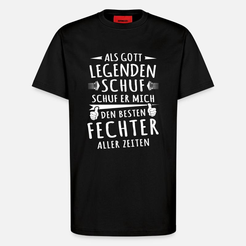 Fechter - T-Shirt - made by SPREAD - SOLID BLACK
