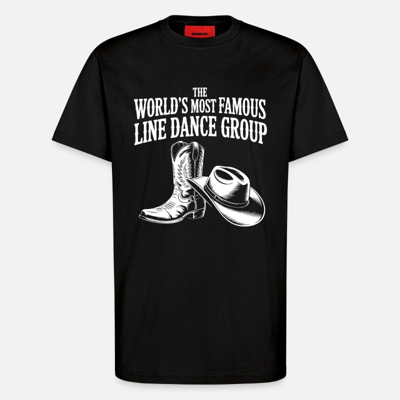 Weltberühmte Line Dance Gruppe - T-Shirt - made by SPREAD - SOLID BLACK