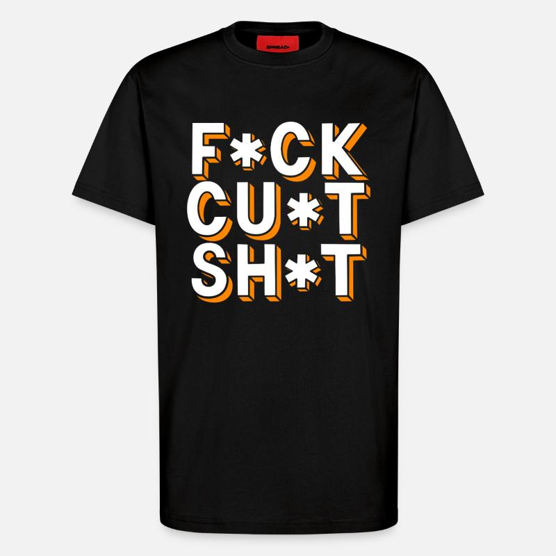 Schimpfwörter Zensierter Text - T-Shirt - made by SPREAD - SOLID BLACK