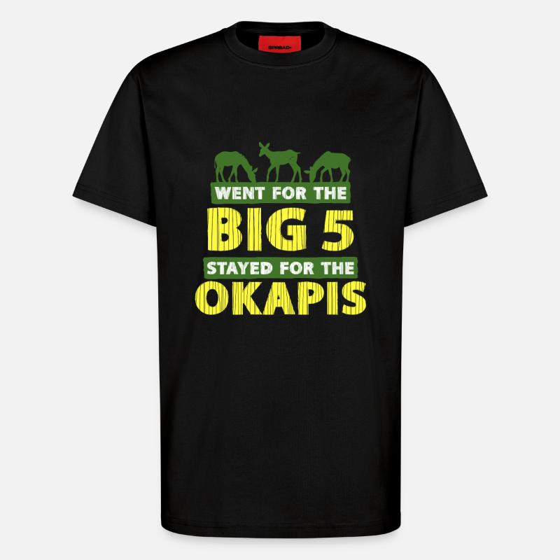 Okapi Tier - T-Shirt - made by SPREAD - SOLID BLACK