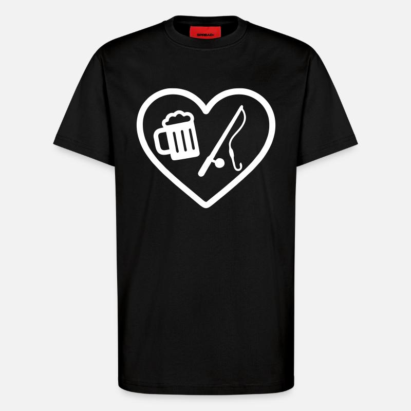 Heart Angel-Bier - T-Shirt - made by SPREAD - SOLID BLACK