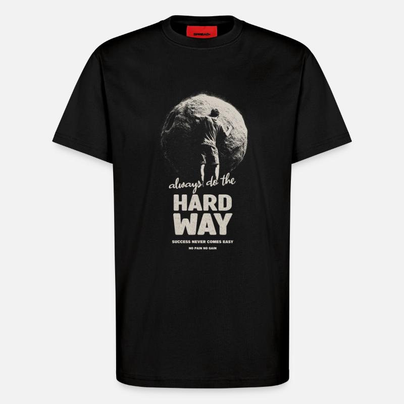 Harter Weg - T-Shirt - made by SPREAD - SOLID BLACK