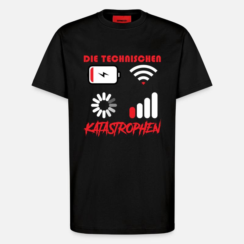 Computer DIE TECHAISCHEN KATASTROPHEN LUSTIG - T-Shirt - made by SPREAD - SOLID BLACK