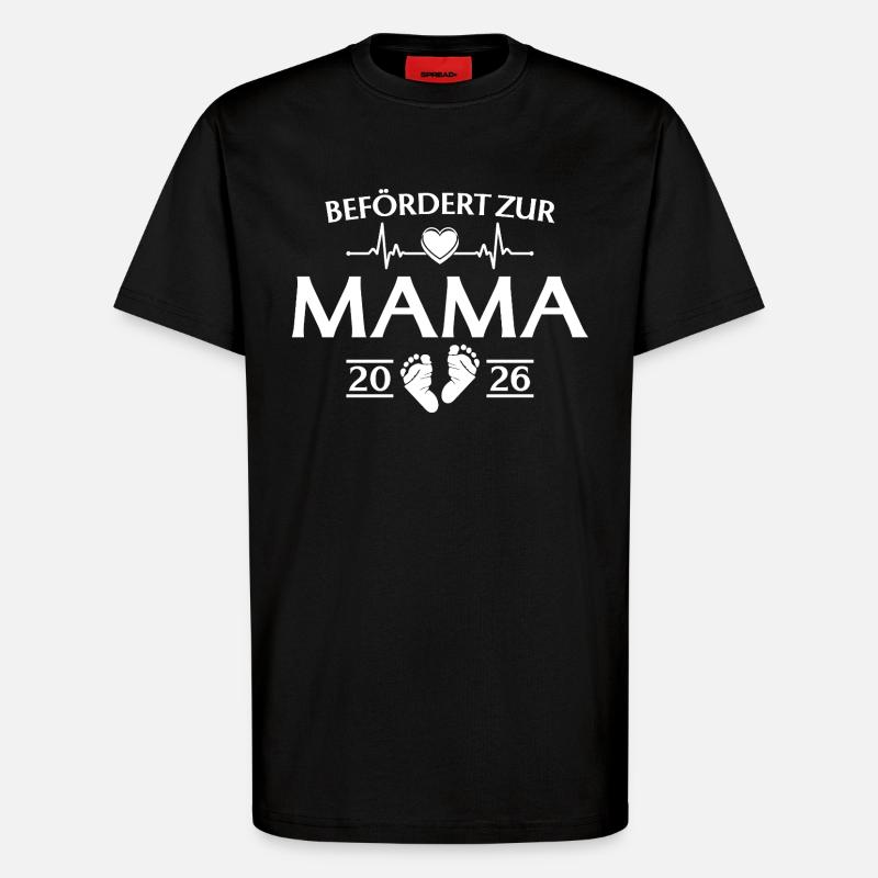 Mutter 2026 - Befördert zur Mama - T-Shirt - made by SPREAD - SOLID BLACK