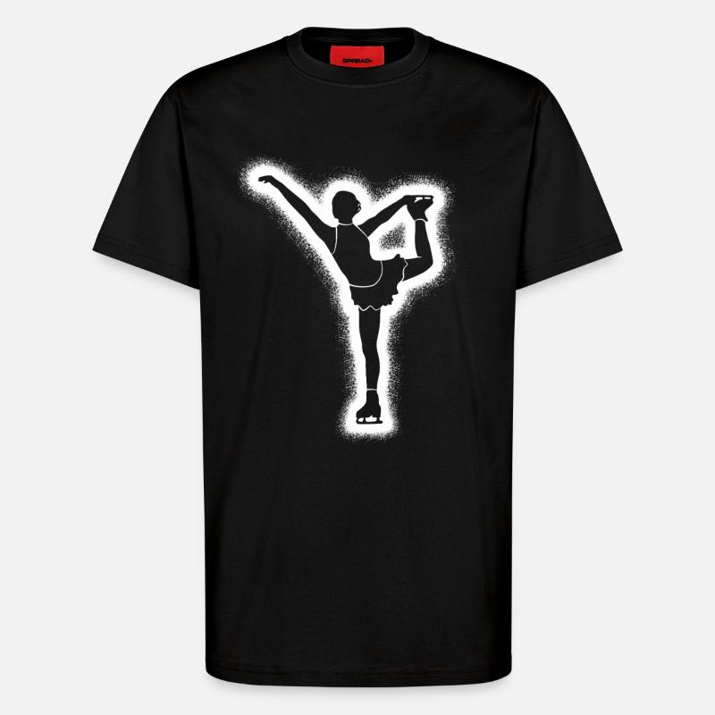 Eiskunstläuferin Eislaufen Mädchen Eiskunstlauf - T-Shirt - made by SPREAD - SOLID BLACK