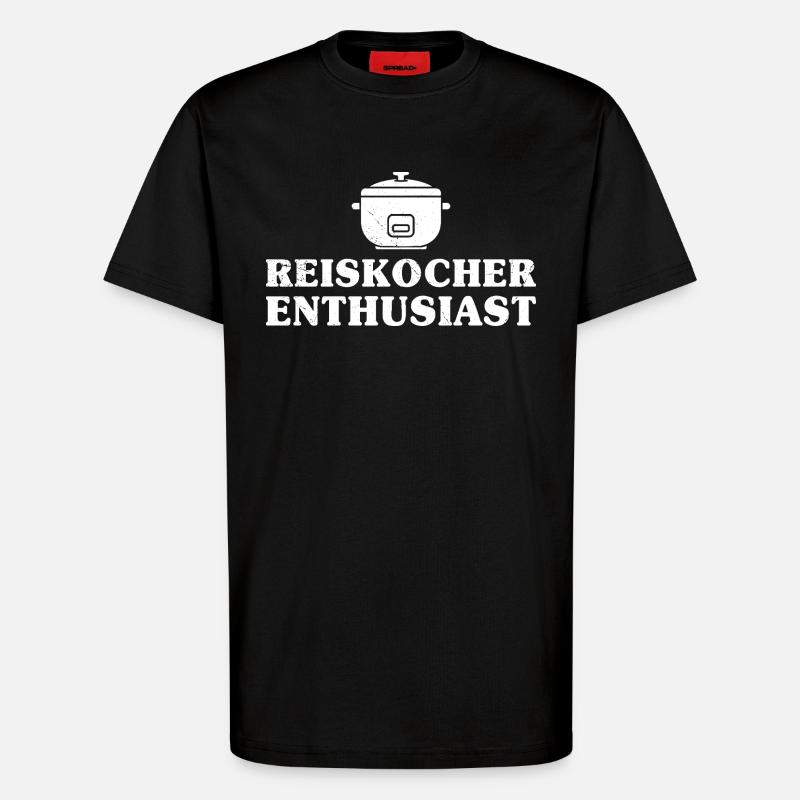 Cooking Rice Cooker ENTHUSIAST Fun - T-Shirt - made by SPREAD - SOLID BLACK