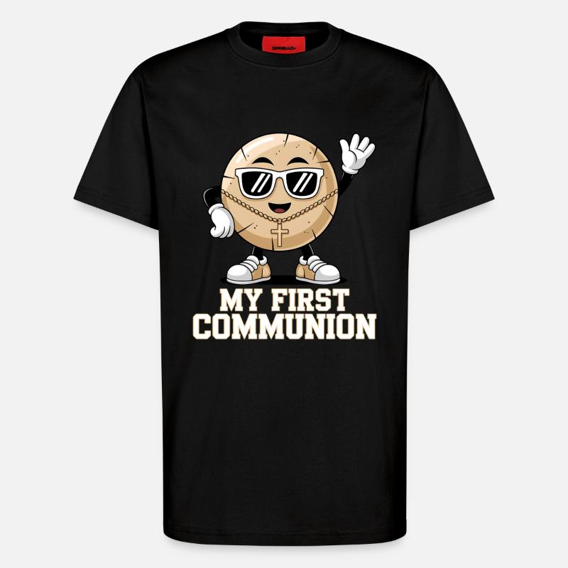 First Communion Cookie with Style - T-Shirt - made by SPREAD - SOLID BLACK