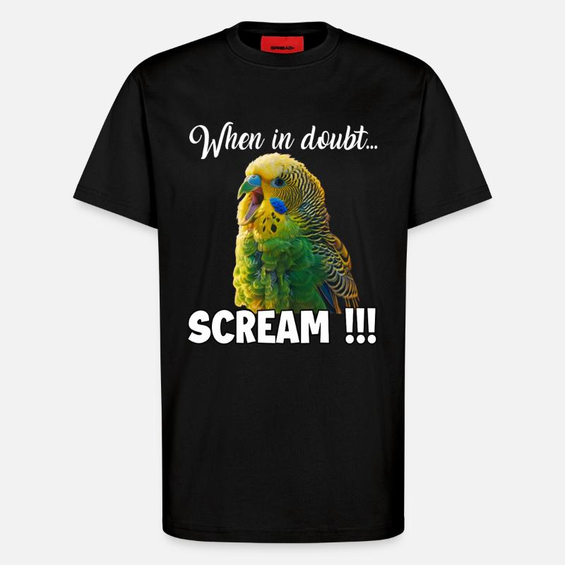 Cadeaux créatifs Bird Friends Perruche - T-shirt bio décontracté fabriqué en UE - SOLID BLACK
