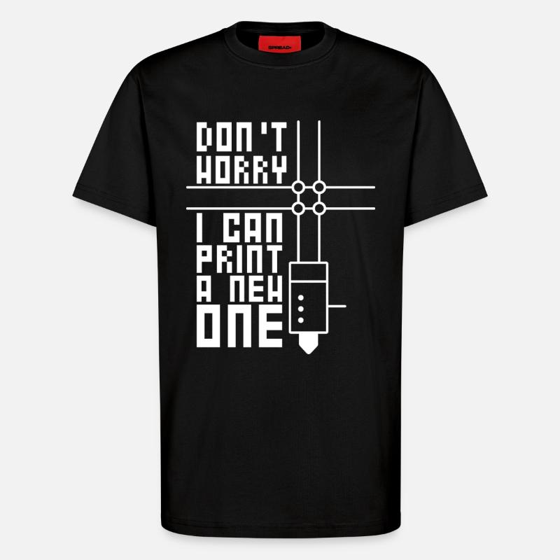 3D-Drucken 3D-Filament-3D-Drucker - T-Shirt - made by SPREAD - SOLID BLACK