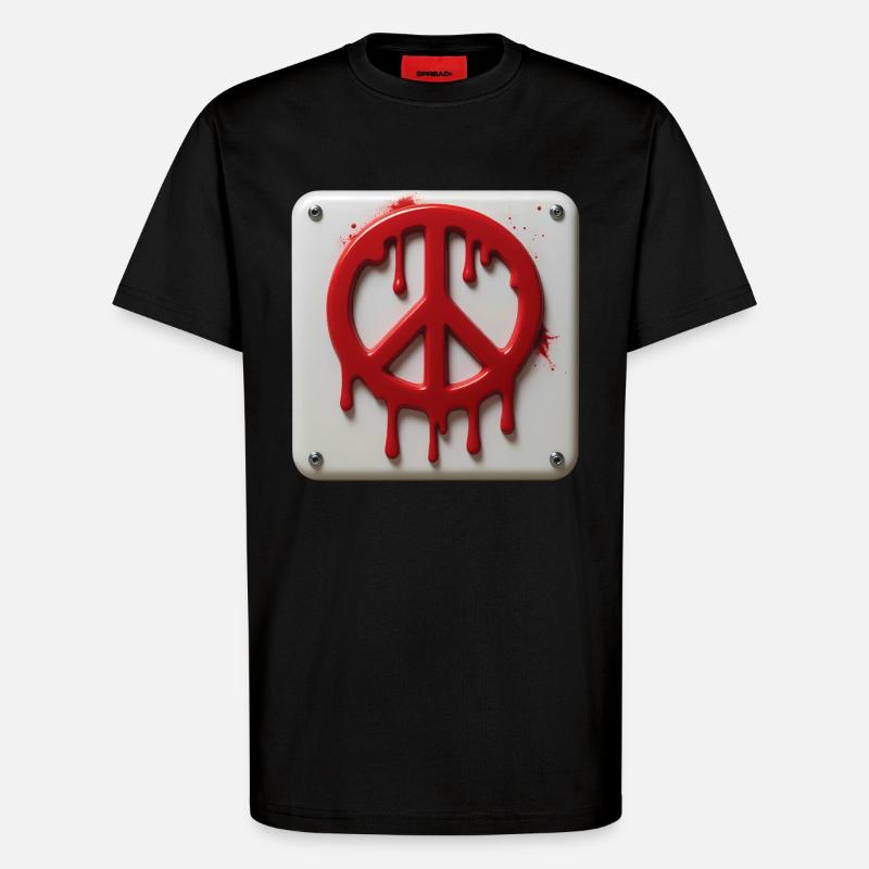 FRIEDENSNOTFALL #2 – Frieden & Liebe - T-Shirt - made by SPREAD - SOLID BLACK
