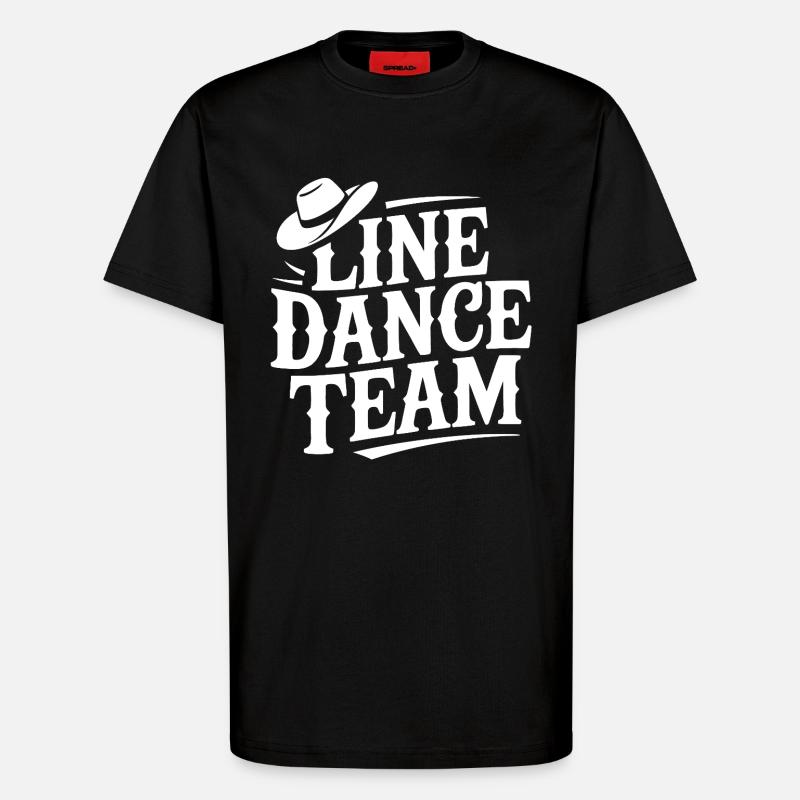 Line Dance Team Logo - T-Shirt - made by SPREAD - SOLID BLACK