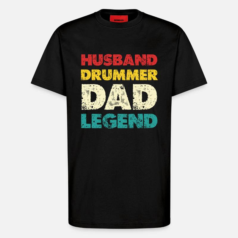 Husband Dad Legend Tee - T-Shirt - made by SPREAD - SOLID BLACK